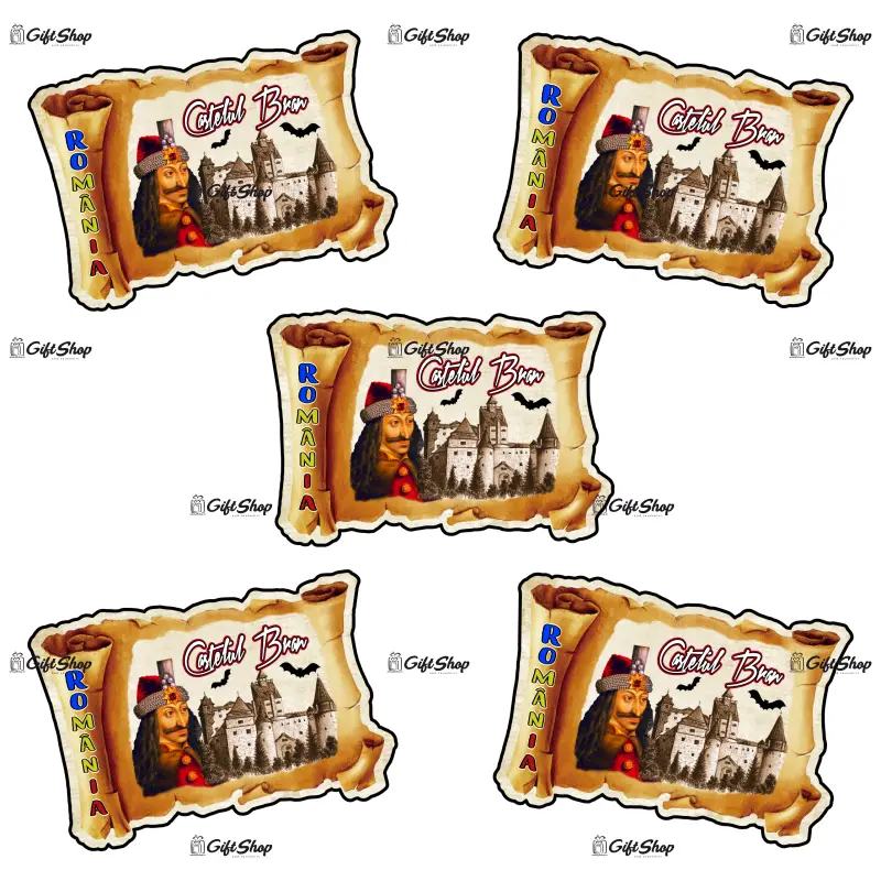 Castelul bran, vlad tepes, romania, magnet frigider mgs143